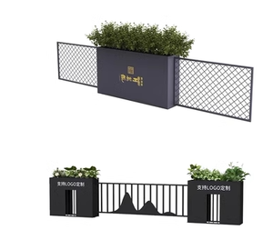 Jardinera Rectangular <span class=keywords><strong>de</strong></span> Hierro Forjado para Exteriores, Maceta <span class=keywords><strong>de</strong></span> Acero Inoxidable, Jardinera para Vallas, Oficinas, Plazas y Municipios - Product Image 5