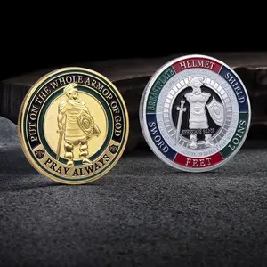 Grosir koin peringatan prajurit AS koin souvenir koin baja bersenjata koin dalam persediaan