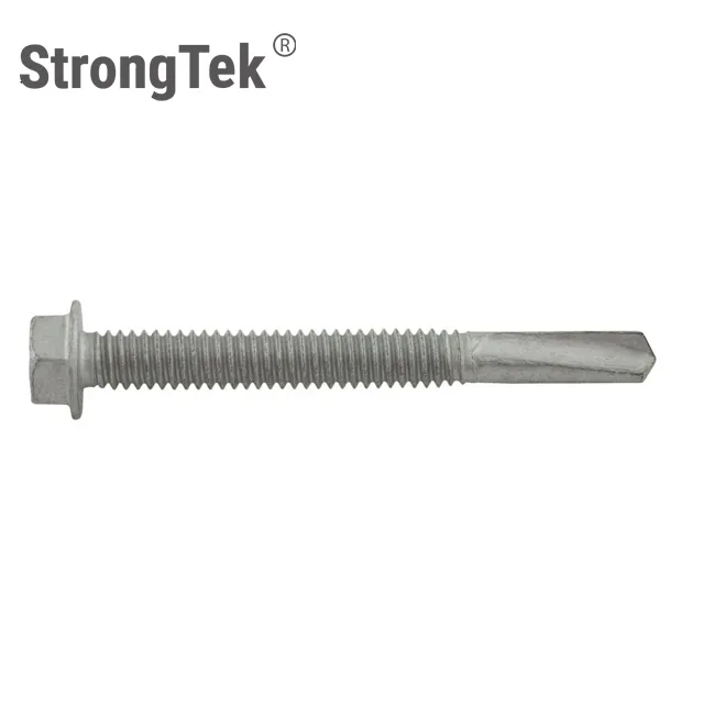 HEX HEAD Galvanized SELF DRILLING SCREWS WITH #5 DRILL POINT FOR STITCHING SCREWS FIXING TO THICK STEEL