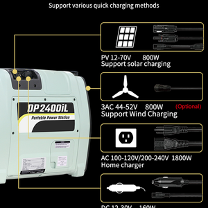 Station d'alimentation portable légère à onde sinusoïdale pure avec MPPT et batterie externe pour le camping et les événements en plein air - Product Image 1