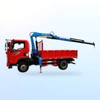 Grue compacte articulée SQ100ZB2+1 avec moteur, pompe et engrenages, capacité de levage de 3000 kg, hauteur de levage de 12 m, montée sur camion pour machines d'entrepôt