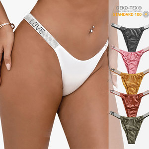 سراويل داخلية نسائية مثيرة بتصميم G-string باللونين الأسود والأبيض، ملابس داخلية للفتيات - Product Image 1