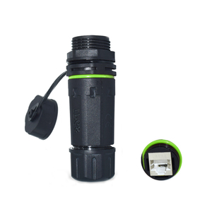 YXY-conector Ethernet LAN RJ45 de 8 pines, conector impermeable <span class=keywords><strong>M23</strong></span>, montaje en Panel, CAT5E, RJ45, con funda de protección contra el polvo, IP68, para exteriores - Product Image 1