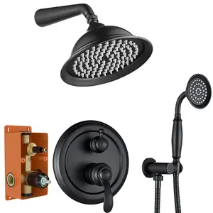 Vòi hoa sen vòi Set hệ thống Wall Mount mưa Shower Head Combo với mixer van Kit vòi hoa sen vòi