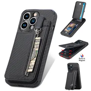 New hot trending Card Pocket Wallet magnet phone Case for iPhone 14 pro max 13 12 11 iPhone 15 case dropshipping Kickstand cover