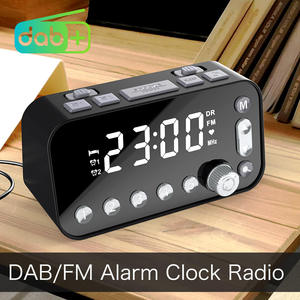 Factory 5 Inch <b>LED</b> Digital Alarm <b>Clock</b> DAB FM Radio Dual USB Charging Portable ABS Radio for Home Outdoor Travel Bedroom - Product Image 5