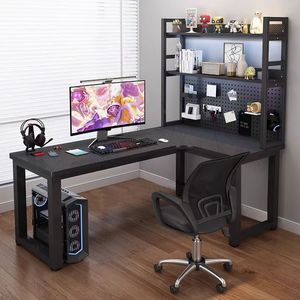 Nuevo Conjunto de Silla y <span class=keywords><strong>Escritorio</strong></span> Esquinero para Computadora con Acabado de Fibra de Carbono, Diseño Curvo Simple para Deportes Electrónicos, <span class=keywords><strong>Escritorio</strong></span> Doble Todo en Uno - Product Image 3