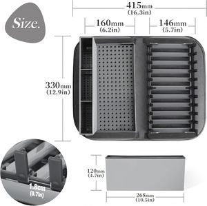 Newly Multifunctional Plastic PP Foldable <b>Kitchen</b> Dish <b>Drying</b> Rack <b>Mat</b> - Product Image 2