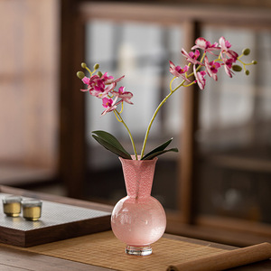 Jade Dew Glass Flower <b>Vase</b> <b>Mini</b> Desktop Hydroponic Clear Glass Modern Chinese Style Tabletop <b>Vase</b> - Product Image 4