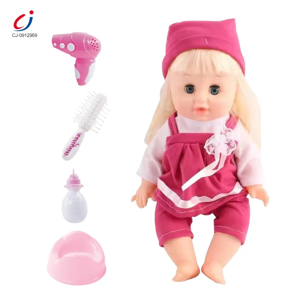 Chengji 14 inch vinyl doll toy kids real fashion silicone reborn realistic baby doll for girl soft toy