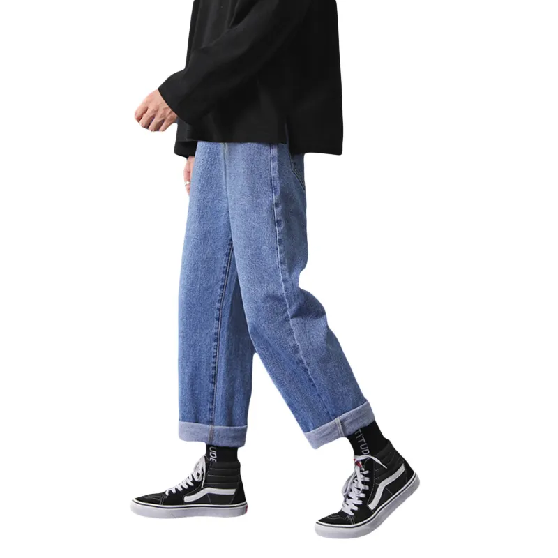 2022 New Men/women Fashion Casual Jeans Pants Male Slim Skinny Jeans