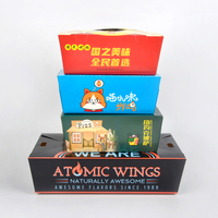 SenAng02 Boîtes à emporter personnalisées pour restaurants, pliables, pour tacos, hamburgers, en papier, avec laminage mat