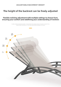 Ghế thư giãn ngoài trời hiện đại kiểu Moon <span class=keywords><strong>Chair</strong></span>, ghế tắm nắng bằng kim loại bền chắc - Product Image 3