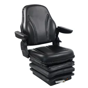 Large luxury spring backrest seat for agricultural tractors
