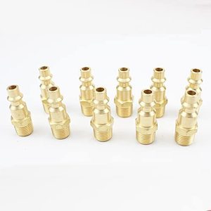 Brass Quick Connector 1/4 Npt Male <b>Thread</b> Pneumatic <b>Tool</b> Accessory - Product Image 5