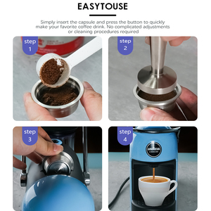 AM Store 1Pod 1 Juego de tamper <span class=keywords><strong>Taza</strong></span> de cápsula de café reutilizable Cápsulas de café recargables Filtro de espresso para máquina Lavazza - Product Image 4