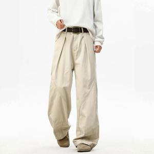 Pantalones Cargo Estilo Americano Ligeros Pintados con Pliegues para Hombre y Mujer, Diseño Casual Holgado y Recto de Moda Urbana - Product Image 2