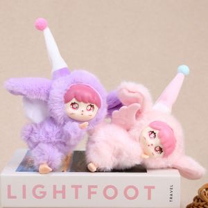 Porte-clés Lapin en Peluche à Longues Oreilles, Pendentif Princesse, Ailes, Visage en Vinyle, Yeux Étoilés - Vente Chaude - Product Image 2