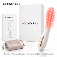 Vibromasseur Baguette OEM ODM en Silicone Souple Étanche à Lumière Rouge pour Soin Intime et Stimulation du Point G – Jouet Sexuel Féminin pour Adultes