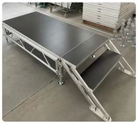 Escenario Portátil de Aluminio de Instalación Rápida, 1.22m Cuadrado, Capacidad de Carga de 750KG/M, para Conciertos y Eventos al Aire Libre