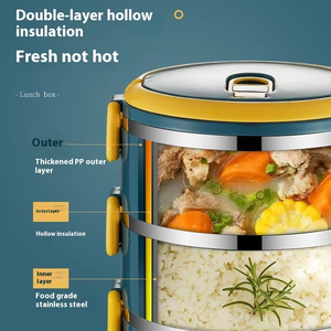Hot Sale 304 Stainless Steel Japanese Bento <b>Box</b> <b>Lunch</b> Container Lids for Adults Kids Meal Prep Work Back School Storage - Product Image 3
