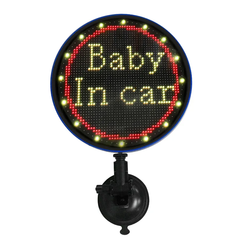Letrero LED portátil para coche, pantalla personalizada, patrón de texto, animación a todo Color, señal de emoticono dinámica para ventana de coche, tienda, publicidad