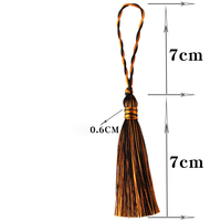 Pompons mélangés en soie 2 couleurs, pampilles mixtes pour bijoux, frange à frange 100% rayonne, décoration en soie, 7cm, livraison gratuite