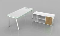 Pied de bureau moderne extensible en métal pour table d'ordinateur, idéal pour hôtel, salon et bureau de direction, avec assemblage DIY