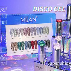 Nuevo diseño, colección de esmalte de Gel de <span class=keywords><strong>discoteca</strong></span> reflectante de 12 colores, tarjetas de Color libre francés, juego de esmalte de uñas de diamante, botella personalizada - Product Image 5