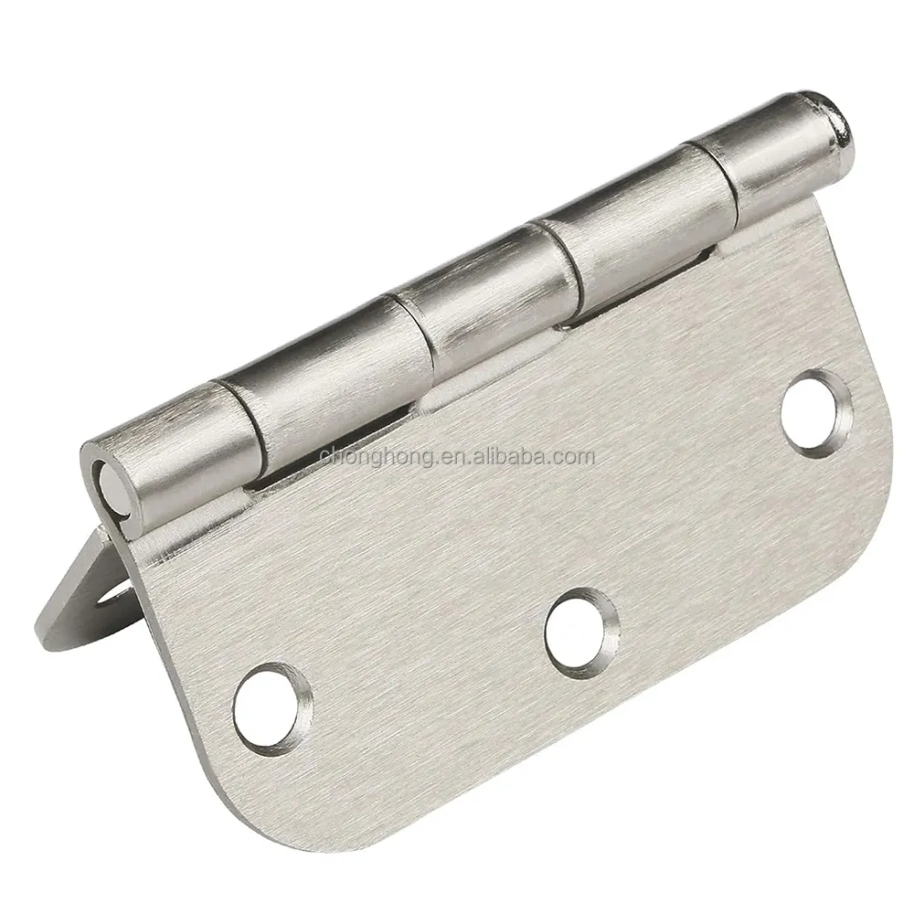 Door Hinges 3-1/2" x 3.5 inch  5/8 Radius Brushed Nickel Hinges Corrosion Resistance Bilateral Symmetry Square Hinge