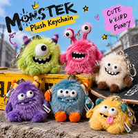 Porte-clés Monstre en Peluche Nouveauté en Gros pour Cadeaux de Fête, Prix de Carnaval, Magasins de Jouets et Boutiques en Ligne