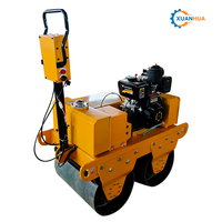 Mini-compacteur vibrant à double tambour modèle R-500, poids 500 kg, moteur 6 CV, pour terrains de cricket