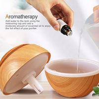 Produit ménager 130ml humidificateurs d'air personnalisés grain de bois électrique ultrasonique brume fraîche meilleur humidificateur pour la maison