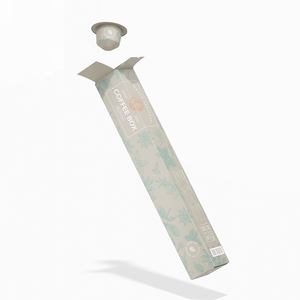 Boîte à capsules de café biodégradable personnalisable, impression couleur, boîte plate en carton blanc pour le rangement des dosettes vides - Product Image 4