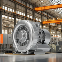 Ventilateur à anneau industriel haute pression 90W 2800rpm 50Hz à vitesse variable 220V AC Jet de gazole certifié OEM IECEE