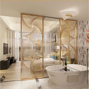 Divisor Moderno de Acero Inoxidable ANN020 con Revestimiento, Patrones Geométricos Multifuncionales para Áreas de Bar y Vestíbulos de Hoteles Vintage - Product Image 5