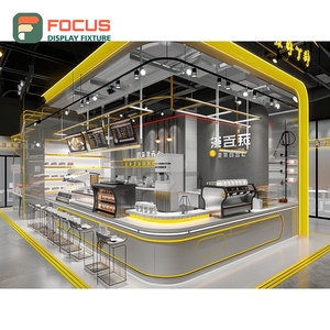 ตู้โชว์กาแฟแบบรวม ตู้โชว์ขวดไซรัป ลายไม้โอ๊คธรรมชาติ ตู้โชว์ร้านกาแฟบูติก - Product Image 3