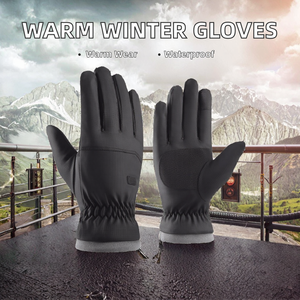 Gants d'hiver extrêmement froids unisexes, coupe-vent, doublés de polaire, thermiques, épais, en polyester, pour le vélo de montagne, les sports de plein air - Product Image 5