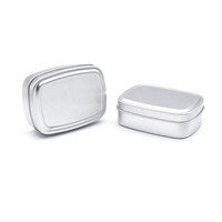 Échantillon gratuit Récipient cosmétique en aluminium durable 60g 80g 100g 150g Carré Argent Métal Pot Boîte pour Bougie Crème
