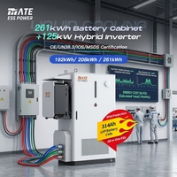 Système de stockage tout-en-un MATE BESS 261 kWh avec batterie LiFePO4, armoire extérieure à refroidissement liquide et onduleur hybride 125 kW pour applications industrielles