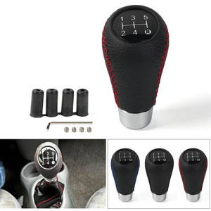Car Gear <b>Knob</b> 5592 Leather 5-Speed Drilled Ergonomic <b>Shift</b> <b>Knob</b> For Manual Transmission Vehicles - Product Image 5