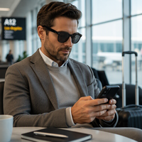 Lunettes intelligentes IA avec caméra, audio Bluetooth, appels vocaux, prise de photos, enregistrement vidéo, casque audio