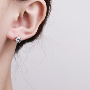 ต่างหูมอสซาไนต์เงินแท้ S925 รูปทรงไข่นกพิราบ - Product Image 2