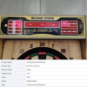 Tableau de fléchettes électronique commercial durable avec écran LCD, 4 jeux intégrés, 12 fléchettes et 100 pointes de rechange - OEM/ODM disponible - Product Image 5