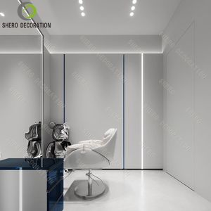 Miroir de coiffeur moderne et durable, station de coiffure, éclairage LED mural, vitrine à perruques, mobilier pour salon de coiffure - Product Image 6