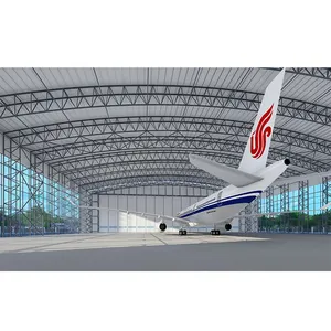 Bâtiments préfabriqués en métal de structure de cadre en acier d'entrepôt/atelier Hangars industriels architecturaux d'avions