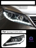 Ensemble de phares de remplacement pour Kia Sportage R 2010-2014, mise à niveau aftermarket, projecteur de phare au xénon, lentille LED Angel Eye DRL