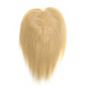TUW26 Topper de <span class=keywords><strong>cheveux</strong></span> humains vierges Remy pour femmes, <span class=keywords><strong>court</strong></span>, aspect naturel, lisse, monotop pour <span class=keywords><strong>cheveux</strong></span> clairsemés, technique de base mono - Product Image 4