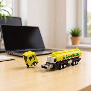 Regalos Promocionales con Logotipo Personalizado, Memoria USB con Forma de Gasolinera, Memoria USB con Forma de Camión Cisterna - Product Image 1