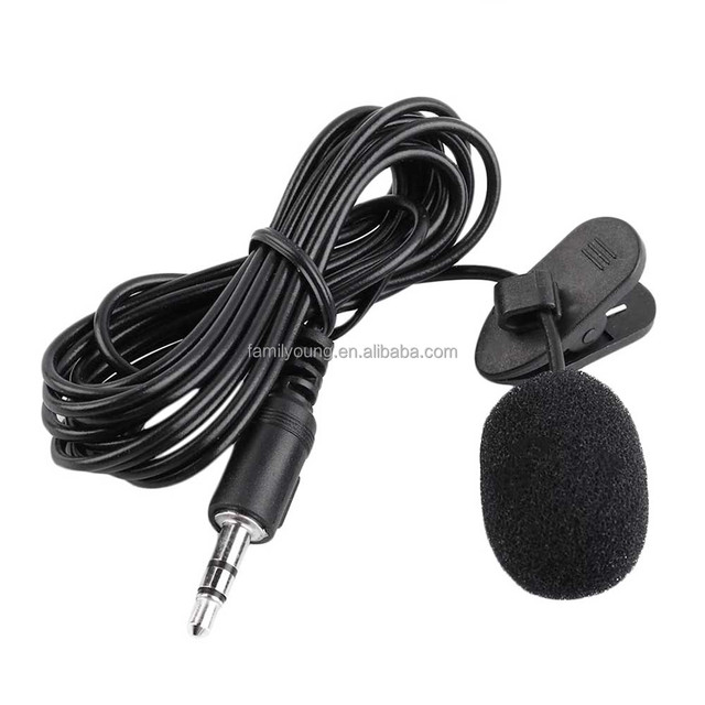 Mini Portable Lavalier Microphone Condenser Clip-on Lapel Mic Wired Microphone for Phone Laptop PC 1.5m Cable 3.5mm 3Pole Male